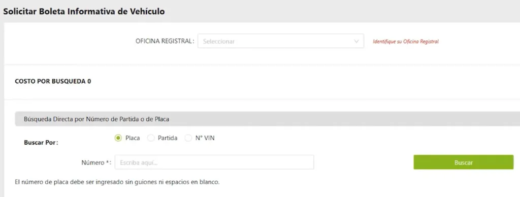 boleta informativa de la sunarp