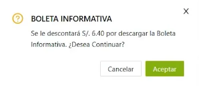 pago boleta informativa